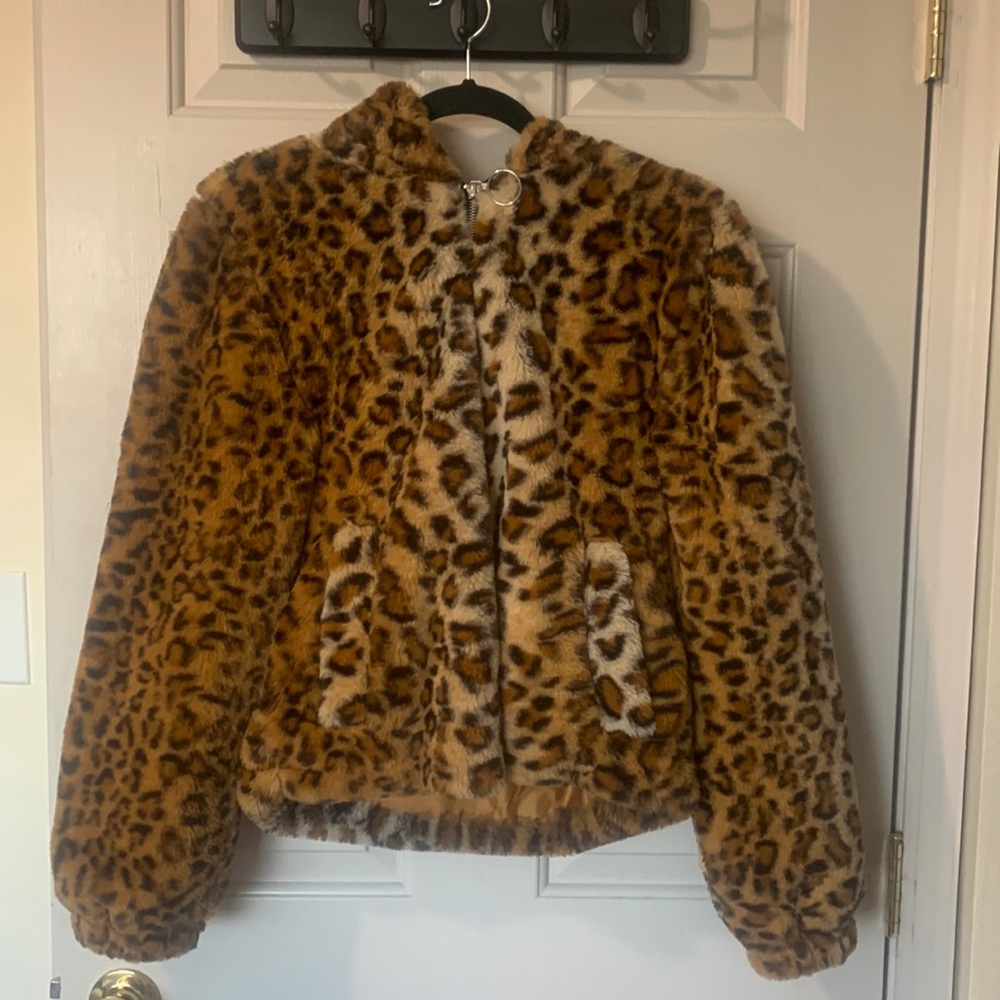 Cheetah print coat